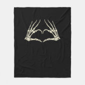 Couverture Polaire Skeleton Mains Coeur drôle Halloween Hommes Femmes (Devant)