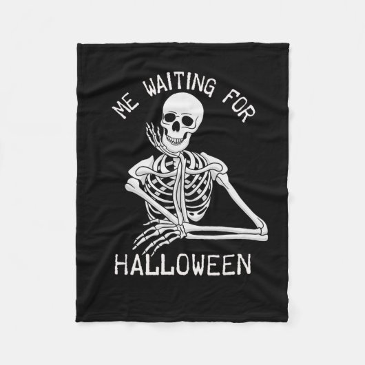 Couverture Polaire Skeleton Me En Attendant Halloween (Devant)