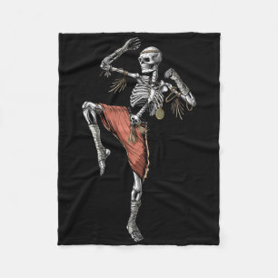 Couverture Polaire Skeleton Muay Thai Boxing Karate Kickboxing Martia