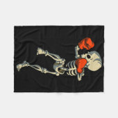 Couverture Polaire Skeleton Muay Thai Kick Boxe Mixed martial art Fun (Devant (Horizontal))