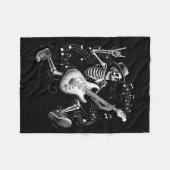Couverture Polaire Skeleton Playing Guitar Music For Men Women Rock B (Devant (Horizontal))