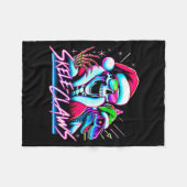 Couverture Polaire Skeleton Santa Riding T Rex Dinosaur Funny Christm (Devant (Horizontal))