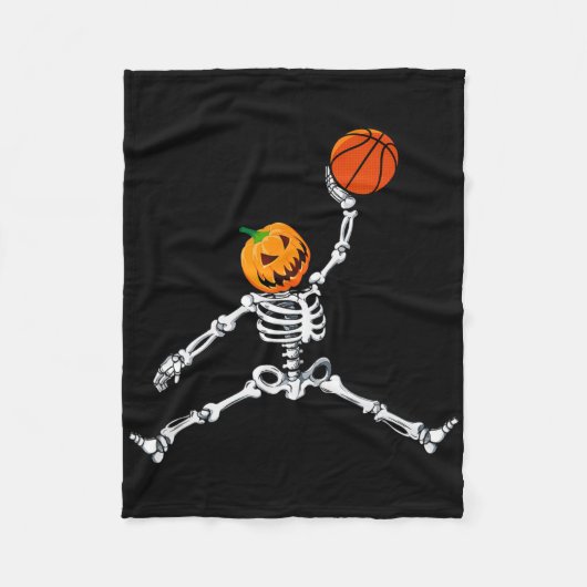 Couverture Polaire Skeleton Sketset Halloween Citrouille Slam Dunk (Devant)