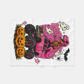 Couverture Polaire Skeleton T Rex Dinosaur Monster Truck Citrouille B (Devant (Horizontal))