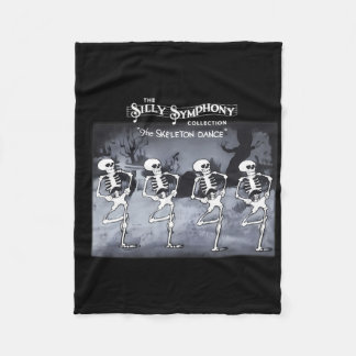 Couverture Polaire Skeletons de danse éffrayante Clic Halloween blanc