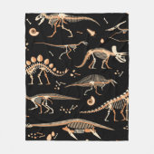 Couverture Polaire Skeletons de dinosaures et fossiles motif (Devant)