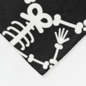 Couverture Polaire Skeletons mignons d'Halloween et Citrouille (Coin)