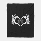 Couverture Polaire Skeletons Token Heart Hands (Devant)