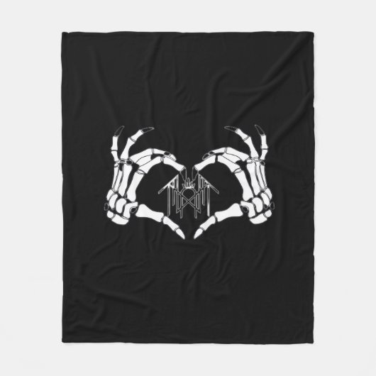 Couverture Polaire Skeletons Token Heart Hands (Devant)