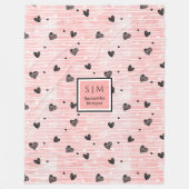 Couverture Polaire Sketch Hearts Art Best Valentine’s Romantic Love (Devant)