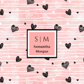 Couverture Polaire Sketch Hearts Art Best Valentine’s Romantic Love