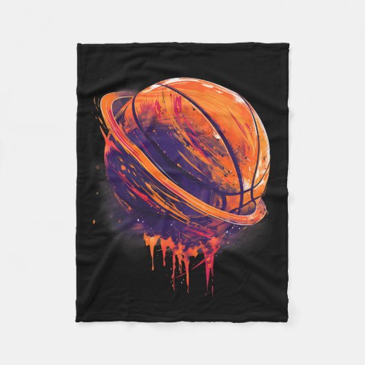 Couverture Polaire Sketwork Sketll Lover Planet Aquarelle (Devant)