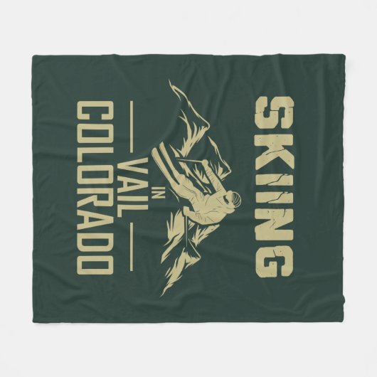 Couverture Polaire Ski à Vail Colorado (Devant (Horizontal))