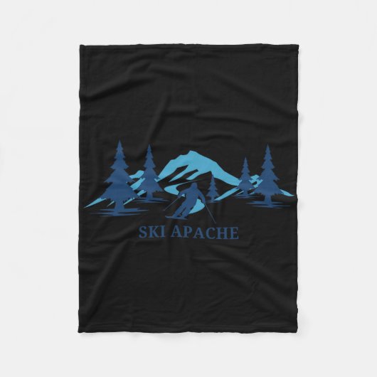 Couverture Polaire Ski Apache New Mexico Ski Resort Skiing Skier (Devant)