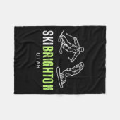 Couverture Polaire Ski Brighton Utah Ski Station de snowboard Vacat (Devant (Horizontal))