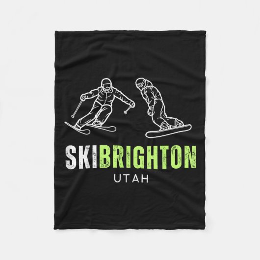 Couverture Polaire Ski Brighton Utah Ski Station de snowboard Vacat (Devant)