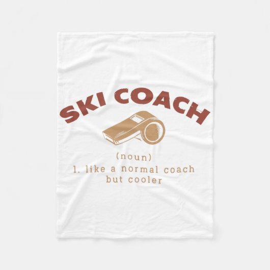 Couverture Polaire Ski Coach Définition Funny Ski Instructor Humour (Devant)