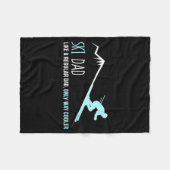 Couverture Polaire Ski Dad Funny Cute Winter Skiing Gift (Devant (Horizontal))