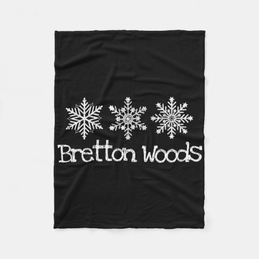 Couverture Polaire Ski de Bretton Woods Ski Snowflakes Snowboar (Devant)