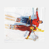 Couverture Polaire Ski de descente en couple (Devant (Horizontal))