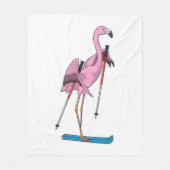 Couverture Polaire Ski de Flamant rose (Devant)