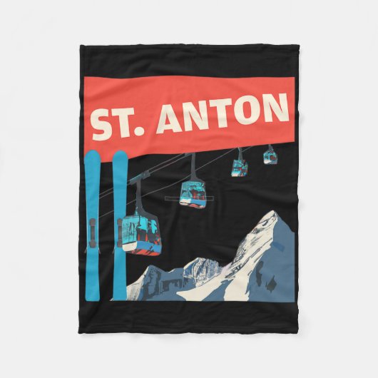 Couverture Polaire Ski de St. Anton - Rétro St. Anton Ski (Devant)