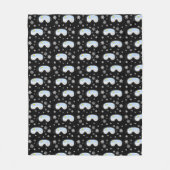 Couverture Polaire Ski Goggets Mountain View Flocs de neige Noir (Devant)