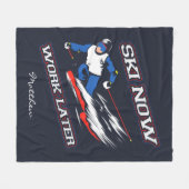 Couverture Polaire Ski Maintenant Travailler Plus Tard Ventilateurs D (Devant (Horizontal))