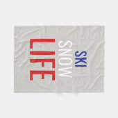 Couverture Polaire Ski, neige, la vie (Devant (Horizontal))