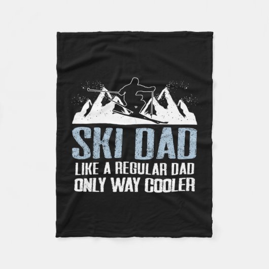 Couverture Polaire Ski Papa Funny Skier Aventure Ski Amateur Citation (Devant)
