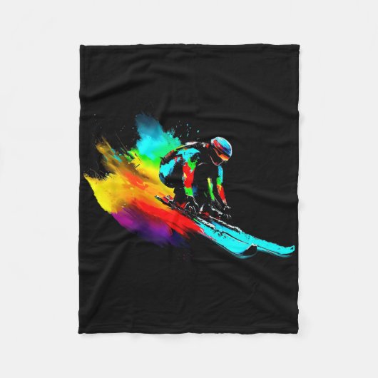 Couverture Polaire Ski Racing Arc-en-ciel (Devant)