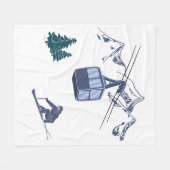 Couverture Polaire Ski Scene Winter Sports (Devant (Horizontal))