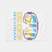 Couverture Polaire Ski Schuss Mountain Michigan Skiing Vacation  (Devant (Horizontal))