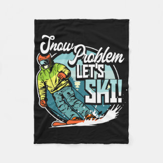 Couverture Polaire Ski Skiing Winter Sport Snow Problem Let's Ski 