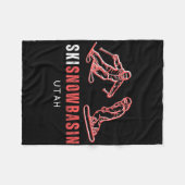 Couverture Polaire Ski Snowsin Utah Ski Snowboard Resort Vacati (Devant (Horizontal))