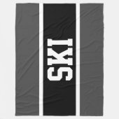 Couverture Polaire SKI Sport sportif Gras Noir Blanc Gris Gris (Devant)