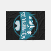 Couverture Polaire Ski Washington Skiing Vacation Family Matching  (Devant (Horizontal))