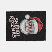 Couverture Polaire Skibidi Rizzmas Noël Père Noël Joyeux Rizz M (Devant (Horizontal))