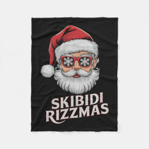 Couverture Polaire Skibidi Rizzmas Noël Père Noël Joyeux Rizz M