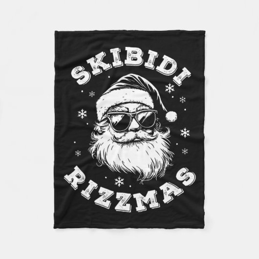 Couverture Polaire Skibidi Rizzmas Santa Funny Christmas Gen Alpha Sl (Devant)