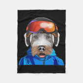Couverture Polaire Skier Sealyham Terrier Snowboard Pocket (Devant)