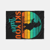 Couverture Polaire Skier Ski Vous Plus Tard Funny Ski Enfants (Devant (Horizontal))