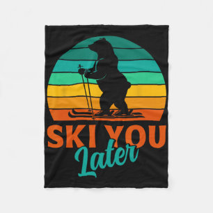 Couverture Polaire Skier Ski Vous Plus Tard Funny Ski Enfants