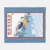 Couverture Polaire Skieur de neige de Downhhill - loge de Timberline, (Devant (Horizontal))