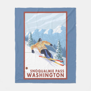 Couverture Polaire Skieur de neige de Downhhill - passage de