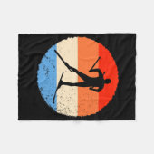 Couverture Polaire Skieur rétro de fond (Devant (Horizontal))
