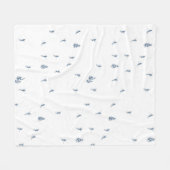 Couverture Polaire Skieurs alpins bleu monochrome (Devant (Horizontal))
