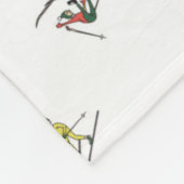 Couverture Polaire Skieurs d'hiver en action Motif (Coin)