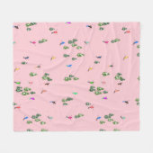 Couverture Polaire Skieurs roses Ski d'ouverture Noël Ski de vacances (Devant (Horizontal))