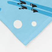 Couverture Polaire Skiing Skis Boots Poles and Goggles Fun Blue (Coin)